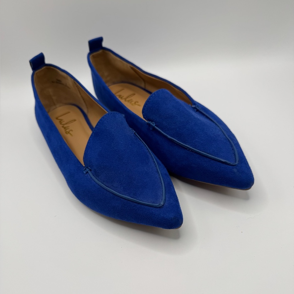 Lulu's Royal Blue Suede Flats